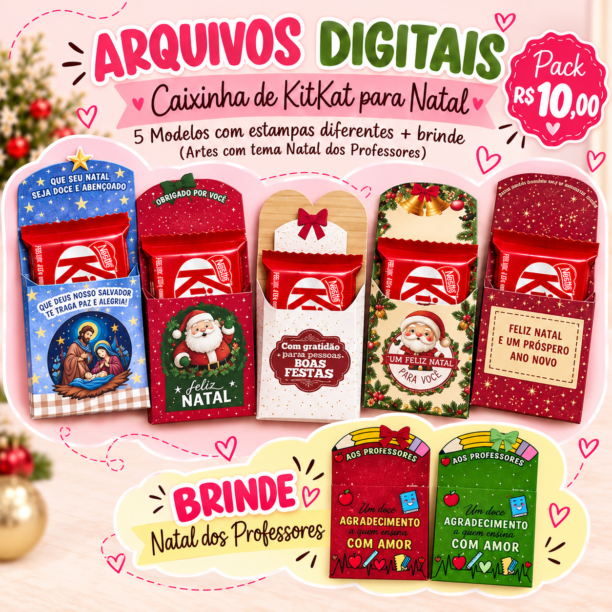 Kit Caixinha para KitKat Natal + Brinde